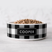 Monograma do Nome do Cheque de Buffalo Preto