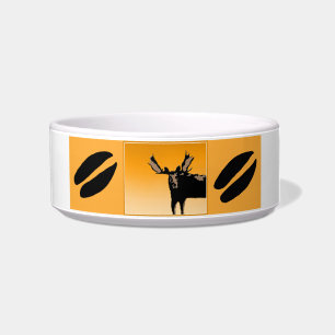 Tigela Moose no Sunset - Arte original sobre a vida selva
