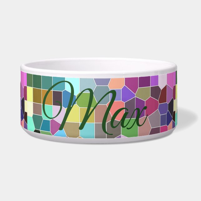 Tigela Mosaico de Flor Personalizado (Frente)