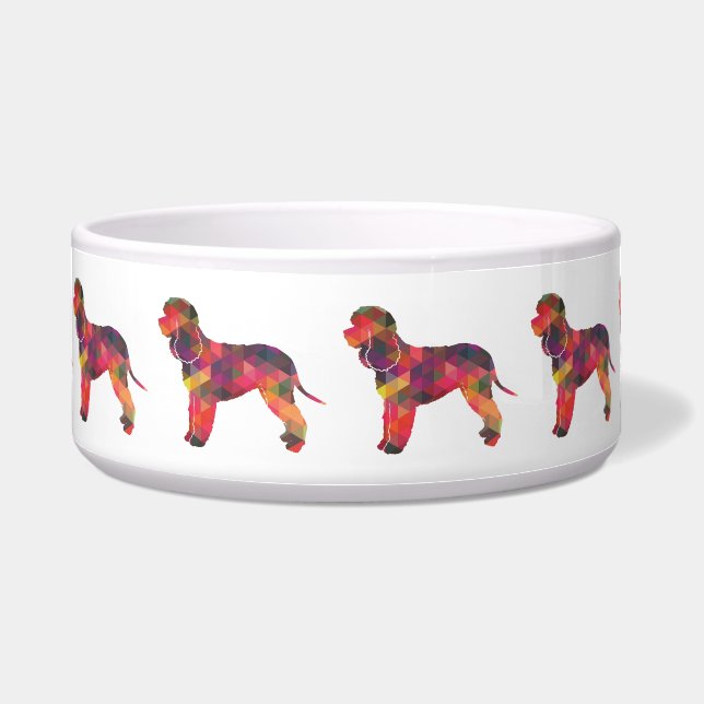 Tigela Múltipla Silhueta de Geo de Cão-de-Água Irlandês (Frente)