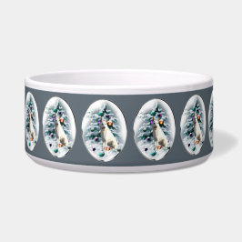 Tigela Natal do German shepherd Branco