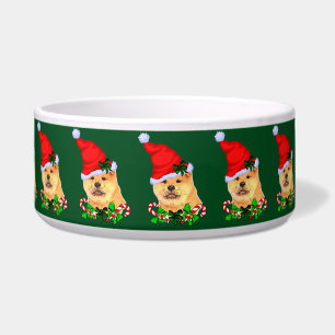Tigela Natal fofo de Chow Chow