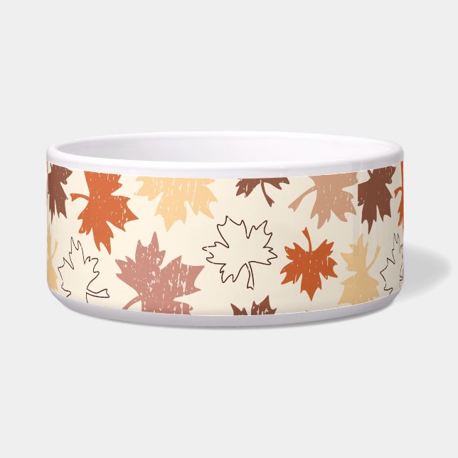 Tigela Natureza de outono, dia de Ação de Graças de Folha (Frente)