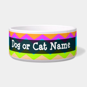 Tigela Neon Rainbow Zigzag