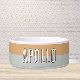 Tigela Nome de Pet de Tonalidade Moderno Personalizado