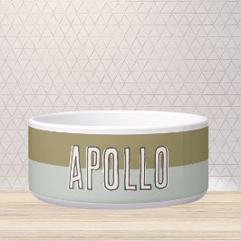Tigela Nome de Pet de Tonalidade Moderno Personalizado
