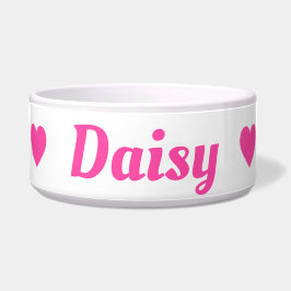Tigela Nome do Cachorro Rosa