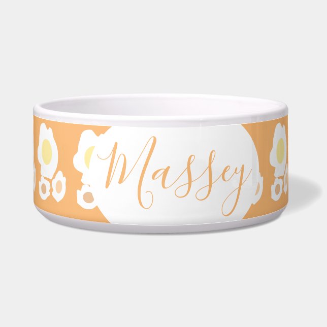 Tigela Nome do Padrão de Três Ovos Pet (Frente)