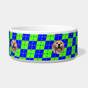 Tigela Nome Personalizado Colorido Cão Comida Cachorro Mã