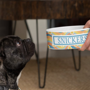 Tigela Nome Personalizado da Flor de Daisy Retro Cute