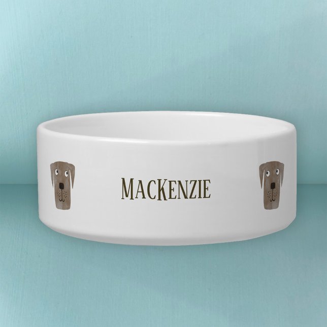 Tigela Nome Personalizado do Cão de Retriever Labrador de (Criador carregado)