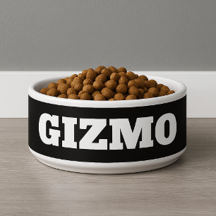 Tigela Nome Personalizado Negrito Alimentação de Cachorro