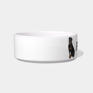 Tigela Nome Personalizado Rottweiler