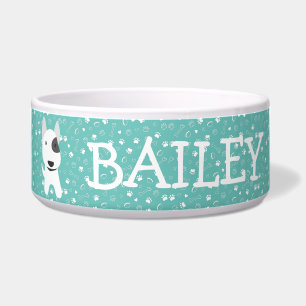 Tigela Nome Personalizável do Cão-Terrier Cão-Touro Cute
