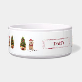 Tigela Norfolk Terrier Engraçado Cachorro de Natal com Ár