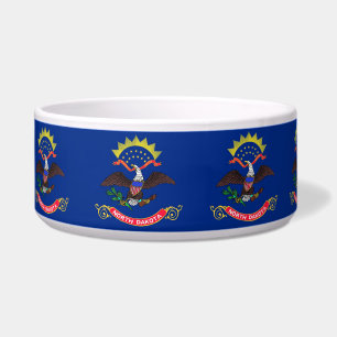 Tigela North Dakota State Flag Pet Bowl