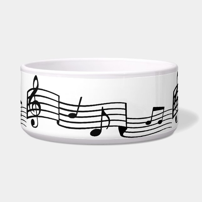 Tigela Notas Musicais Pet (Frente)