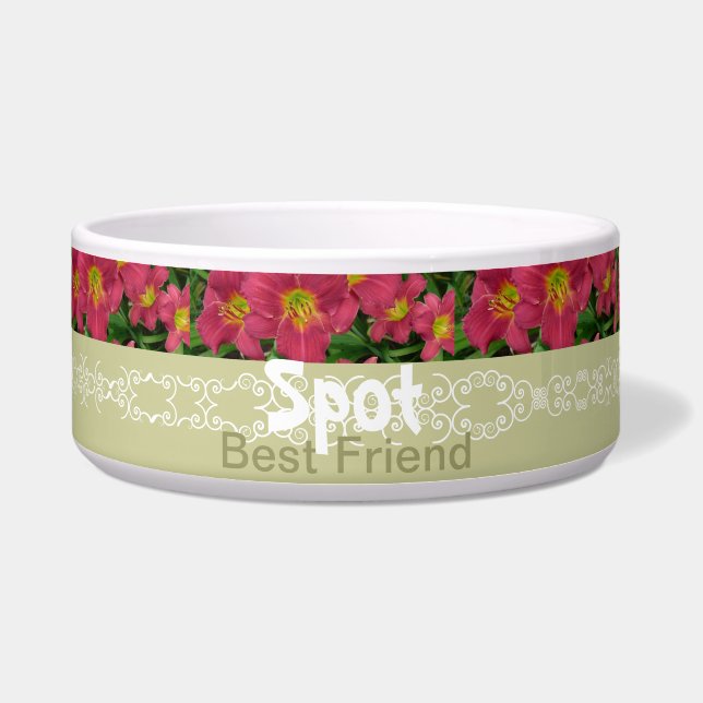 Tigela O dia novo jardina o hemerocallis PM do prato do (Frente)