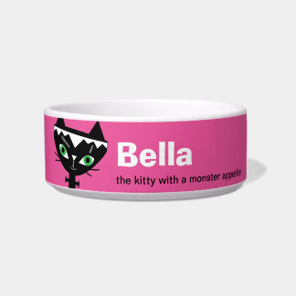 Tigela O gato de Frankstein personalizou a bacia do gato