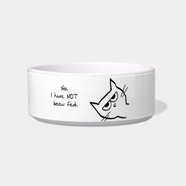 Tigela O gato irritado não foi alimentado!