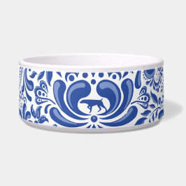 TIGELA O WEIMARANER E BACIA DO ANIMAL DE ESTIMAÇÃO DA