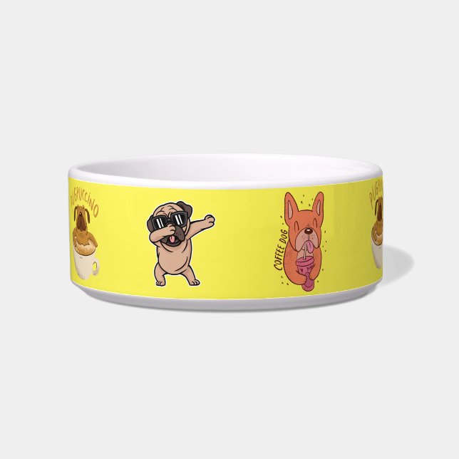 Tigela Óculos de Sol de Pug Engraçado (Esquerda)