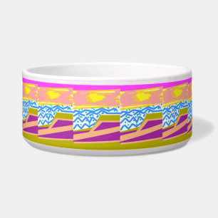 Tigela Ondas Azuis Iate Roxo Rosa