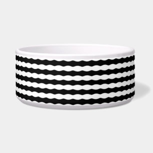 Tigela Ondas De Percepção A Preto E Branco,