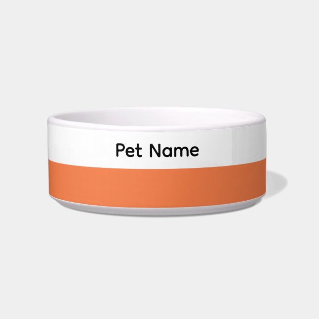 Tigela Orange Stripe Pet Name Bowl (Frente)