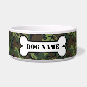 Tigela Osso de cão personalizado de Camo