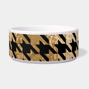 Tigela Ouro metálico fere dente, padrão de moda.