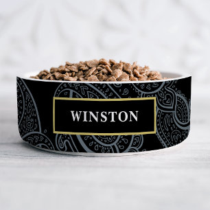 Tigela Ouro Preto Paisley Personalizado