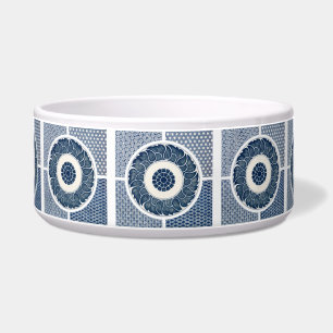 Tigela Padrão Antigo de Porcelana Azul e Branca Chinesa