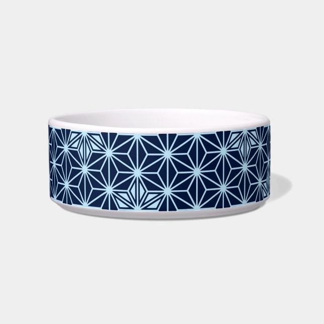 Tigela Padrão Asanoha Japonês - azul-indigo (Esquerda)