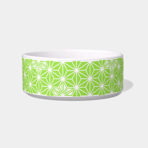 Tigela Padrão Asanoha japonês - verde lima claro