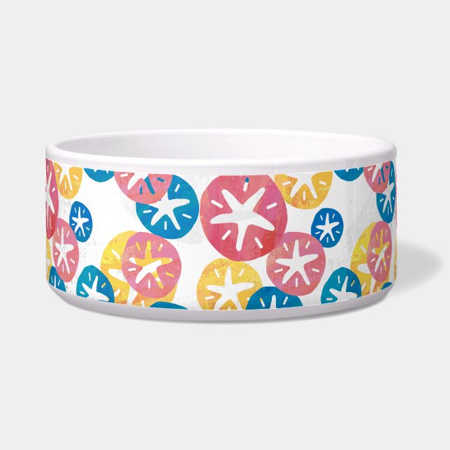 Tigela Padrão Azul Amarelo Amarelo de Dólar de Areia (Frente)