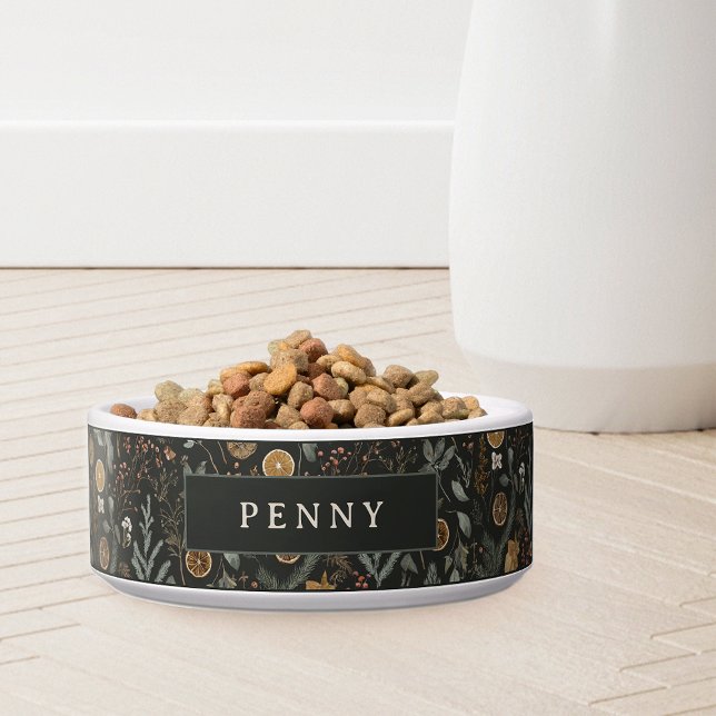 Tigela Padrão Botânico Moody Winter Personalizado (Criador carregado)