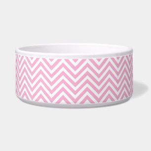 Tigela Padrão Chevron Cor-de-rosa branco ZigZag Vintage R