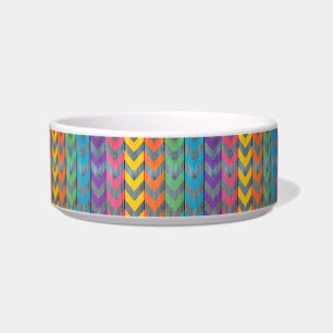 Tigela Padrão Chevron na Textura de Madeira por Shirley T