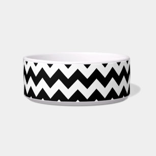 Tigela Padrão Chevron preto e branco