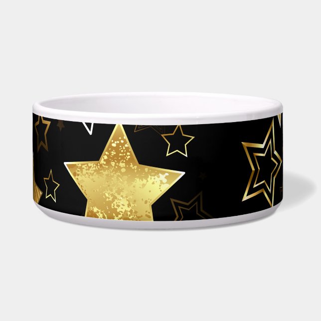 Tigela Padrão contínuo com Estrelas Douradas (Frente)