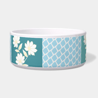 Tigela Padrão contínuo xadrez floral elegante em So