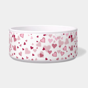 Tigela Padrão Corações Lindos Rosa