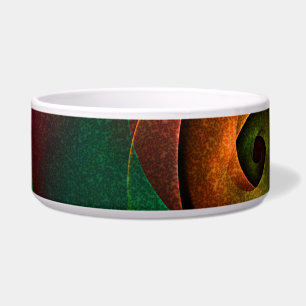 Tigela Padrão de Abstrato de Arte Vermelha Verde Floral M