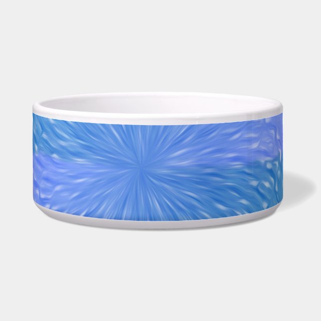 Tigela Padrão De Abstrato De Teal Puro E Pastel Suave (Frente)