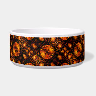 Tigela Padrão de Arte Abstrata Boho Moderno Elegante Dour