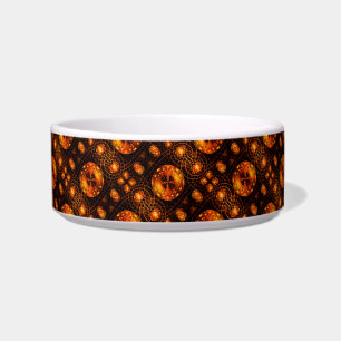 Tigela Padrão de Arte Abstrata Boho Moderno Elegante Dour