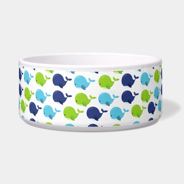 Tigela Padrão De Baleias, Baleias Cutas, Animais Do Mar (Frente)