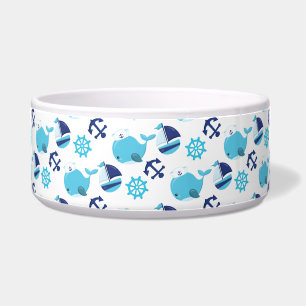 Tigela Padrão De Baleias, Baleias Cutas, Baleias Azuis