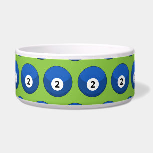 Tigela Padrão de Bola Azul Billiard Número Dois